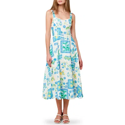 Flying Tomato Floral Tie Back Fit & Flare Midi Dress