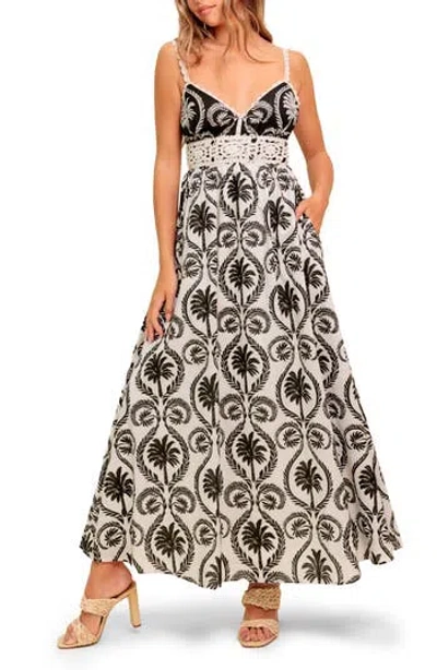 Flying Tomato Floral V-neck Maxi Dress In White