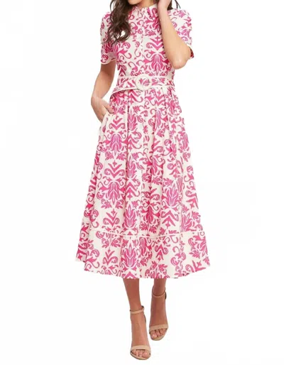 Flying Tomato Garden Society Midi Dress In Pink