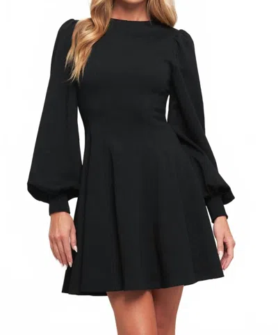 Flying Tomato Heavy Knit Mini Dress In Black