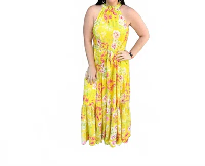 Flying Tomato Ibiza Printed Maxi Dress In Yellow