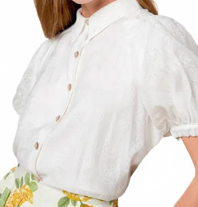 Flying Tomato Judi Blouse In White