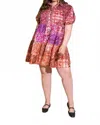 Flying Tomato Keep It Interesting Woven Mini Dress In Burgundy Rust In Pink
