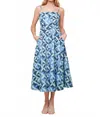 Flying Tomato Kennedy Midi Dress In Blue In Blue