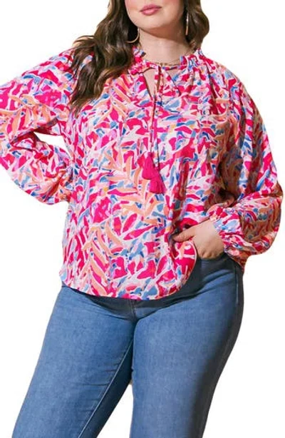 Flying Tomato Keyhole Long Sleeve Top