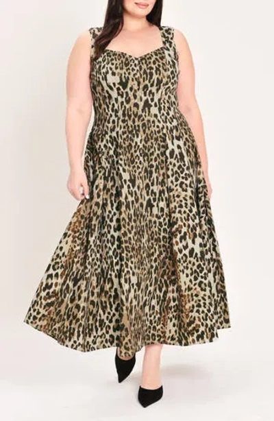 Flying Tomato Leopard Midi Dress