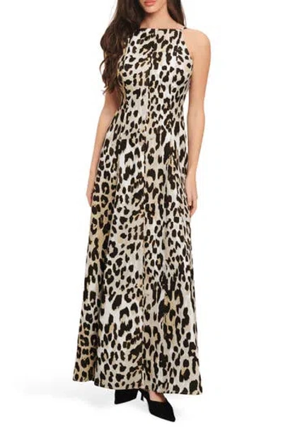 Flying Tomato Leopard Print Maxi Dress In Multi