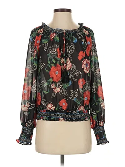 Pre-owned Flying Tomato Long Sleeve Blouse In Black