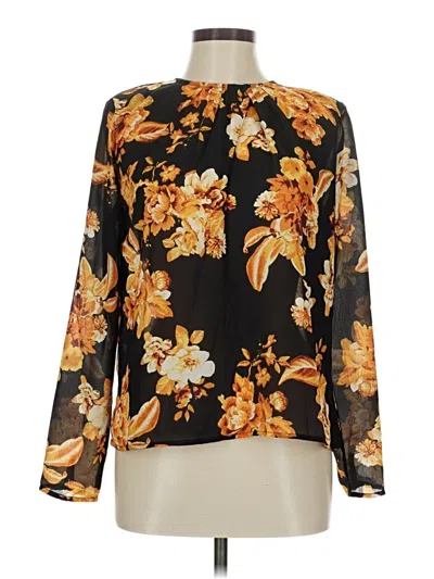 Pre-owned Flying Tomato Long Sleeve Blouse In Black