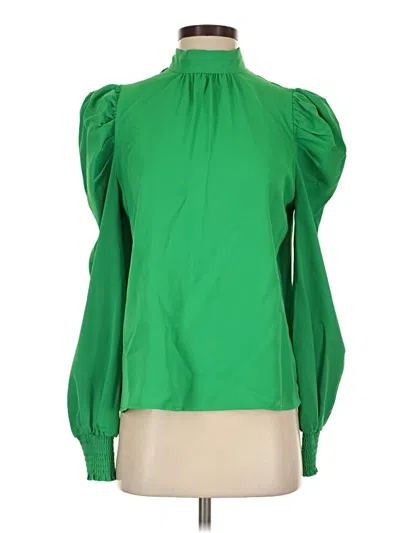 Pre-owned Flying Tomato Long Sleeve Blouse In Green
