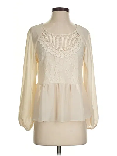 Pre-owned Flying Tomato Long Sleeve Blouse In White