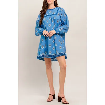 Flying Tomato Long Sleeve Minidress In Blue