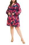 Flying Tomato Long Sleeve Print Minidress