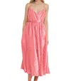 Flying Tomato Megan Midi Plisse Dress In Rose In Multi