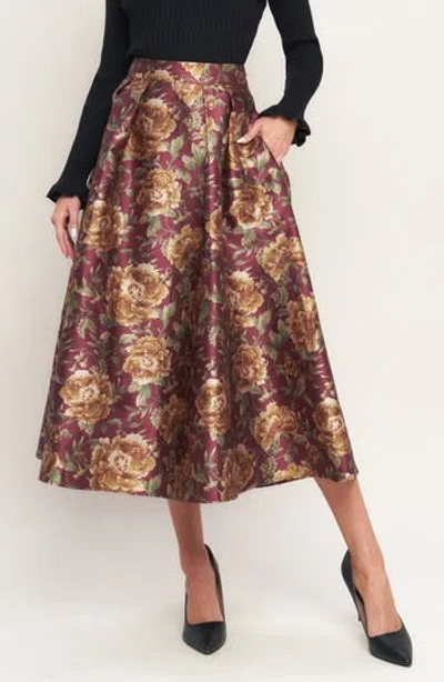 Flying Tomato Midi Skirt In Burgundy
