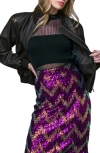 Flying Tomato My Greatest Joy Faux Leather Bomber Jacket In Black
