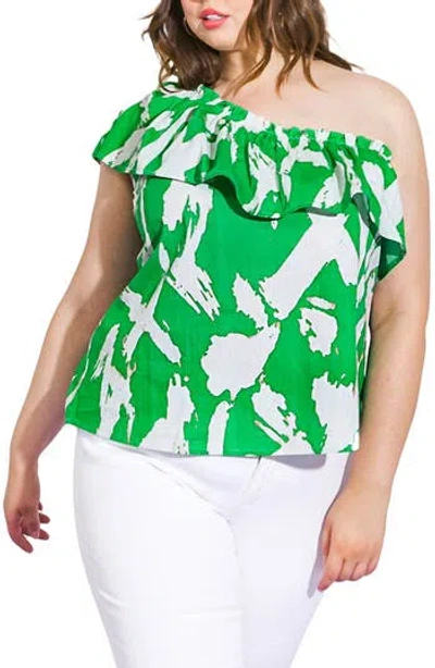 Flying Tomato One-shoulder Print Top