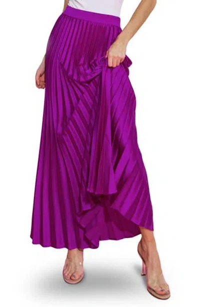Flying Tomato Pleated Maxi Skirt In Purple