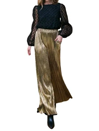 Flying Tomato Pleated Pant In Gold