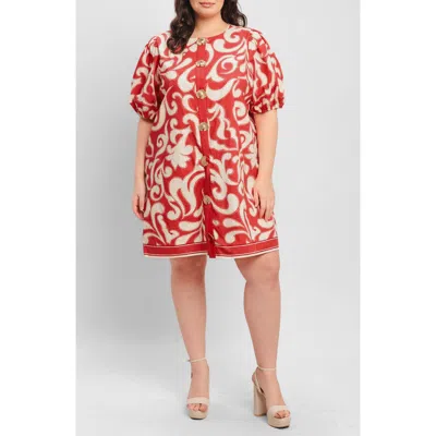 Flying Tomato Print Cotton Minidress In Multi