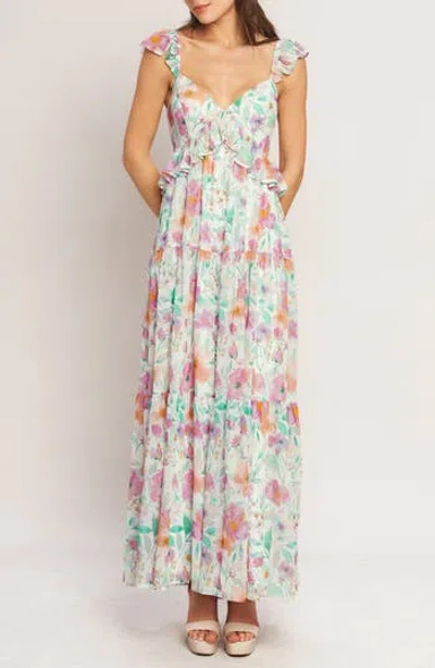 Flying Tomato Print Maxi Dress In Ivory