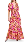 Flying Tomato Print Maxi Dress In Multi