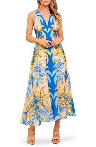 Flying Tomato Print Midi Dress In Blue