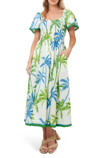 Flying Tomato Print Midi Dress In Multi