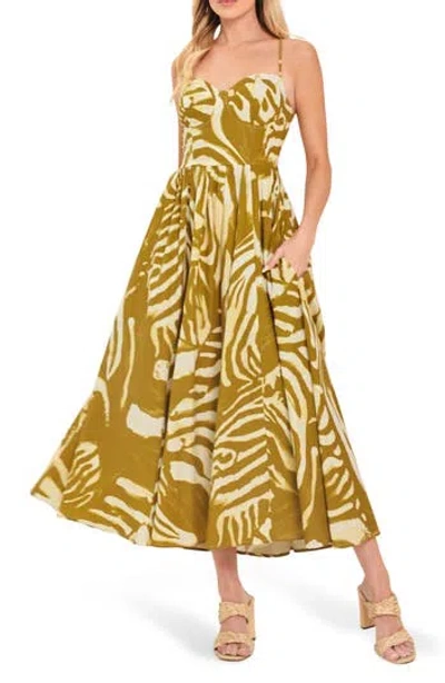 Flying Tomato Print Midi Dress In Multi