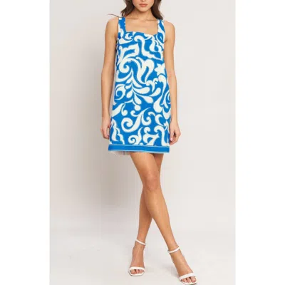 Flying Tomato Print Minidress In Blue
