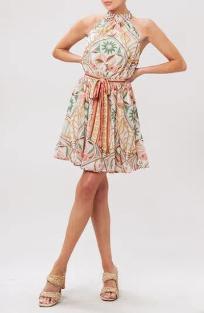 Flying Tomato Print Minidress In Ivory