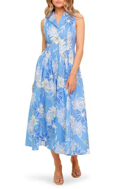 Flying Tomato Print Shirtdress In Blue