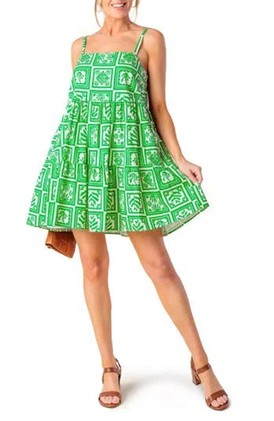Flying Tomato Printed Cotton Babydoll Minidress