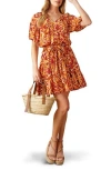 Flying Tomato Printed Tiered Dress In Multi