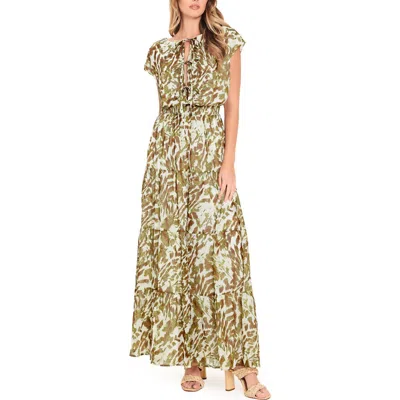 Flying Tomato Printed Wide Leg Jumpsuit In Green