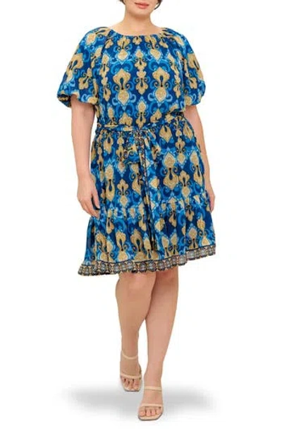 Flying Tomato Puff Sleeve Minidress In Multi