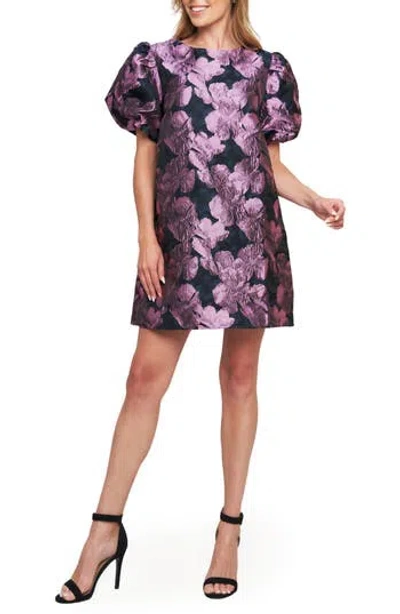 Flying Tomato Puff Sleeve Textured Minidress In Multi