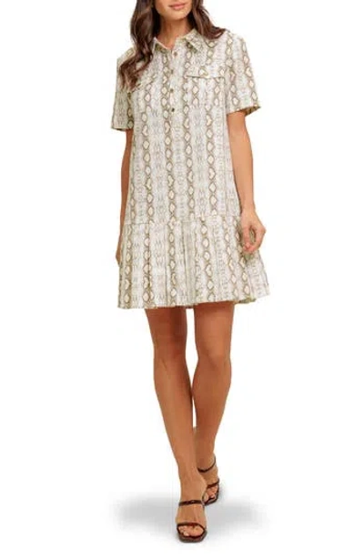 Flying Tomato Python Print Shirtdress In Multi