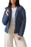 Flying Tomato Quilted Denim Jacket In Blue