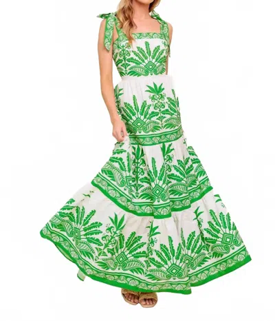 Flying Tomato Reina Maxi Dress In Green In Multi