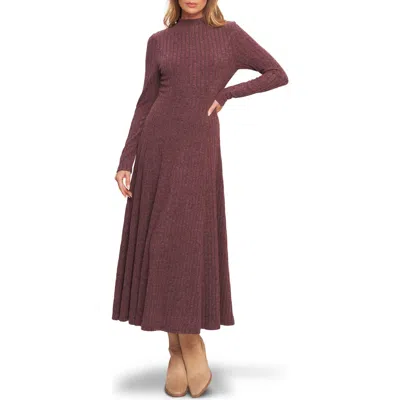 Flying Tomato Ribbed Midi Dress In Burgundy