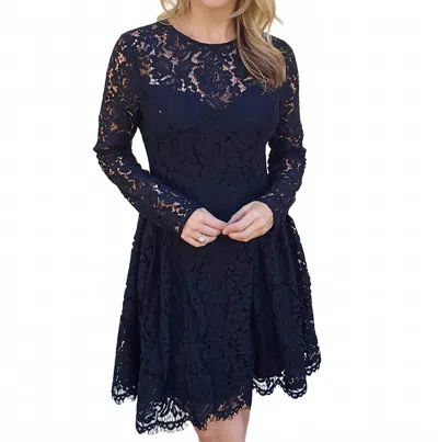 Flying Tomato Sally Dress In Black In Blue