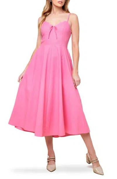Flying Tomato Scalloped Fit & Flare Sundress In Pink