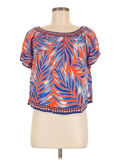 Pre-owned Flying Tomato Short Sleeve Blouse In Orange