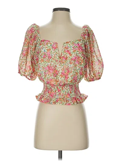 Pre-owned Flying Tomato Short Sleeve Blouse In Pink