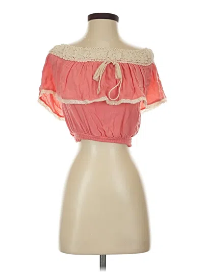 Pre-owned Flying Tomato Short Sleeve Blouse In Pink