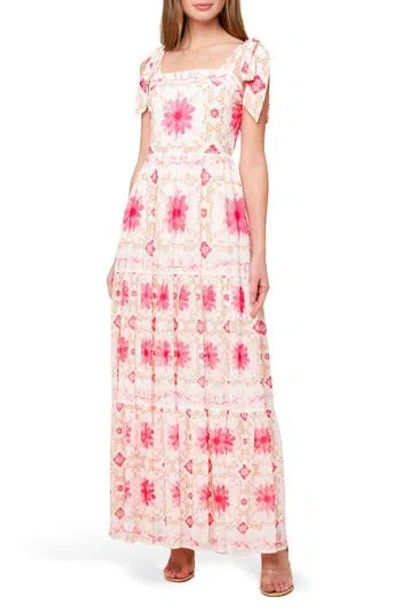 Flying Tomato Shoulder Tie Maxi Dress In White