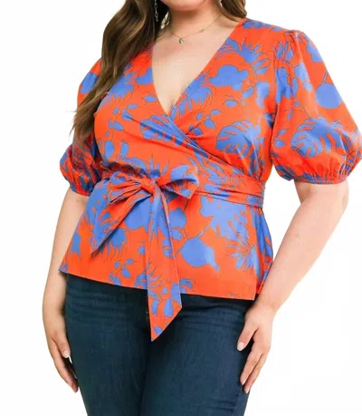 FLYING TOMATO SIGN ME UP WOVEN TOP IN ORANGE
