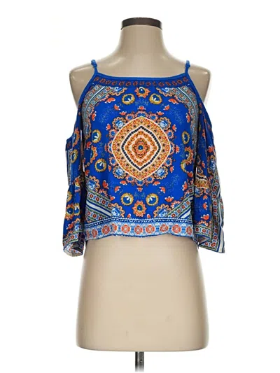 Pre-owned Flying Tomato Sleeveless Blouse In Blue