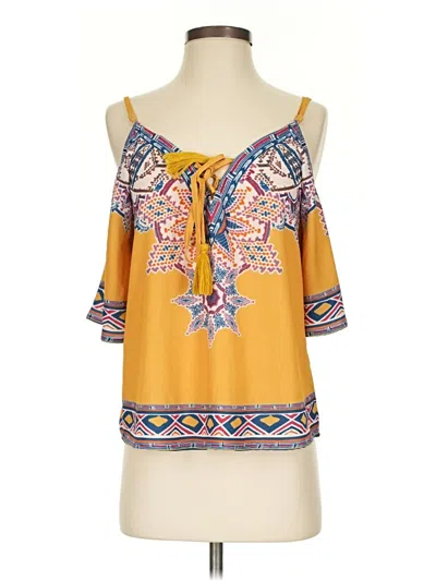 Pre-owned Flying Tomato Sleeveless Blouse In Yellow